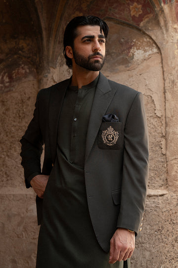 Midnight Green Cotton Shalwar Kameez